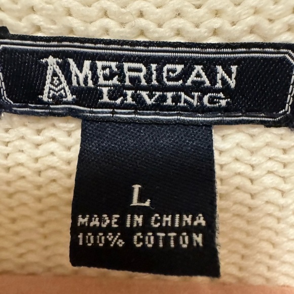 American Living 100% Cotton Cardigan with Toggle Closure - Picture 2 of 5